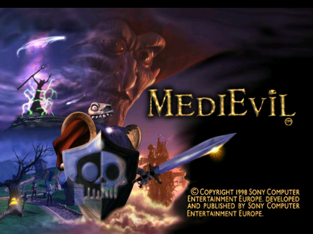 Medievil title screen for Playstation